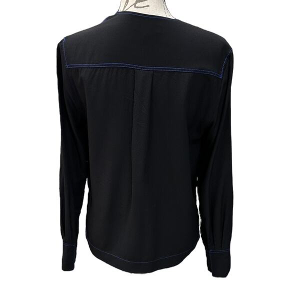 Rag & Bone Shields Silk Twill V-Neck Draped
Blouse - Picture 6 of 7